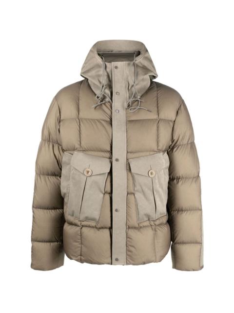 Ten C Tempest Combo quilted down jacket