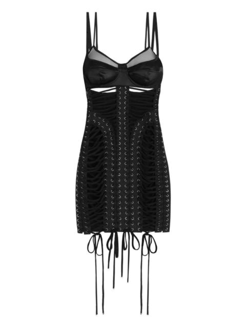 Dolce & Gabbana lace-up satin mini dress
