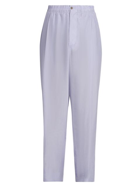 GIORGIO ARMANI Men's Cotton Poplin Trousers - Solid Light