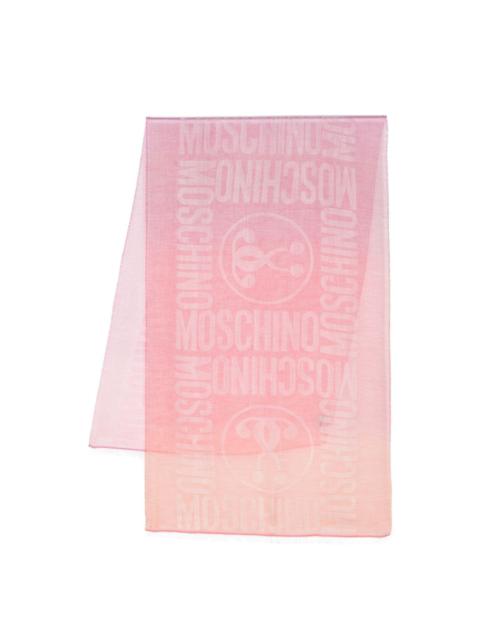 Moschino logo-jacquard ombrÃ© scarf