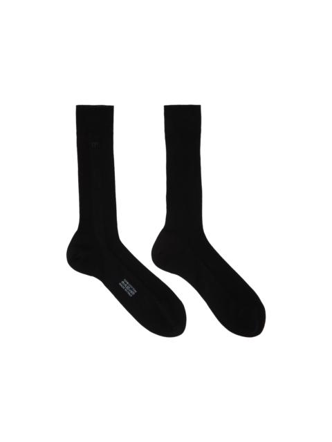 TOM FORD Black Embroidered Socks