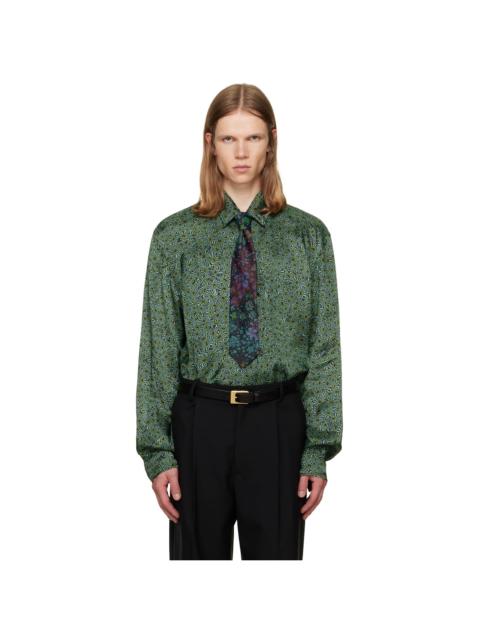 Dries Van Noten Green Floral Shirt