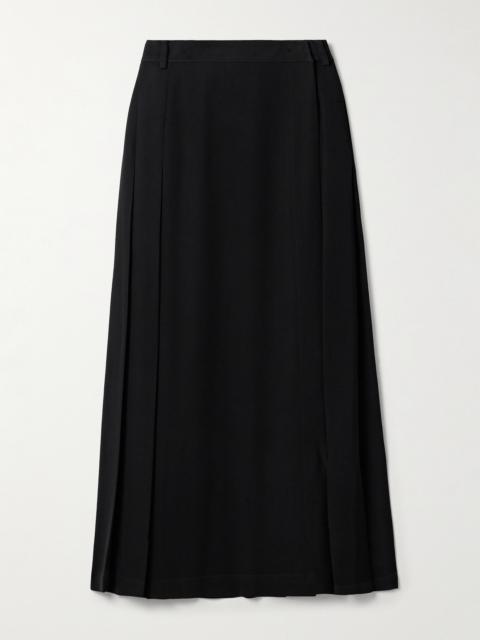 TOTEME Pleated Crepe Maxi Wrap-effect Skirt