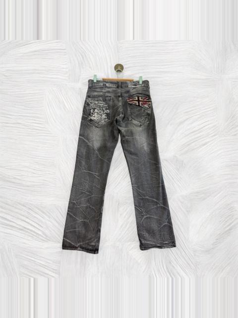 Other brands If Six Was Nine × Japanese Brand × Le Grande Bleu (L.G.B.) - ROOT THREE CLAWS MARK DISTRESSED THUNDERS DENIM