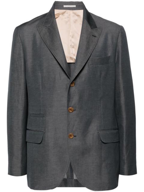 Brunello Cucinelli single-breasted wool-blend blazer