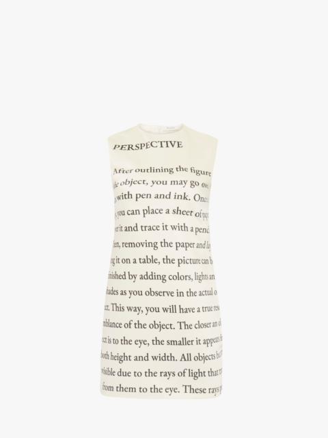 JW Anderson TEXT' PRINT MINI SHIFT DRESS