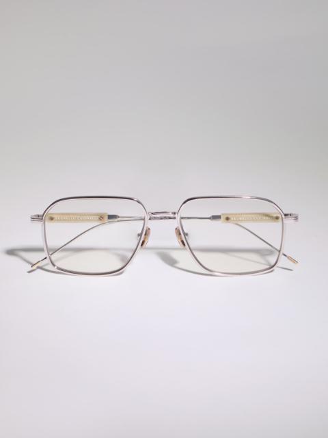 Brunello Cucinelli Sartorial Sunset palladium-plated titanium and horn glasses