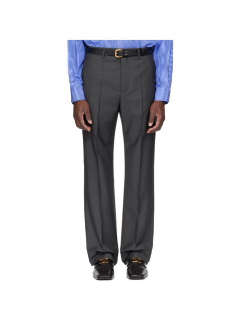 Valentino Gray Wool Trousers
