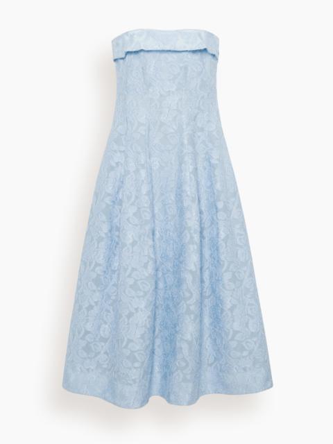 SIMKHAI Valeria Jacquard Midi Dress in Tidepool