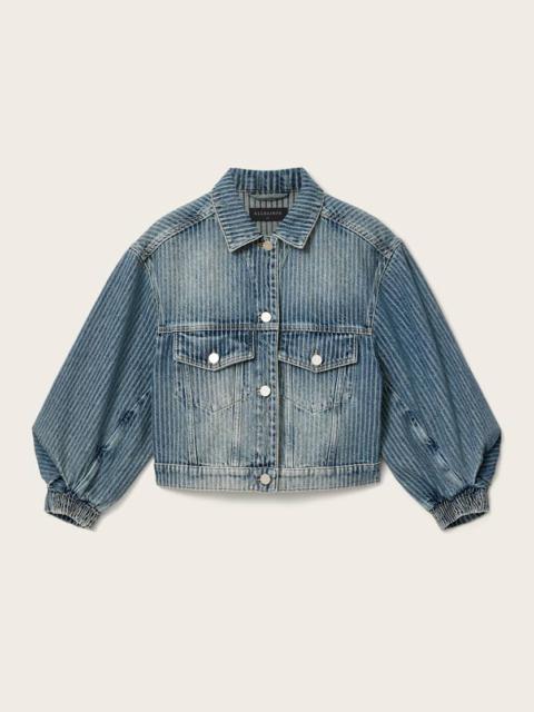 ALLSAINTS LUCA STRIPED CROPPED JACKET