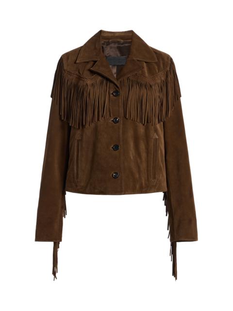NILI LOTAN Eloi Fringed Suede Jacket