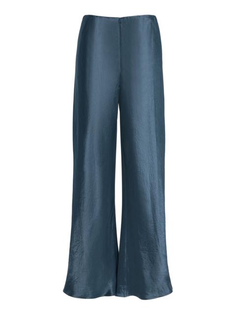 BONDI BORN® Kobe Satin Flare Pant blue