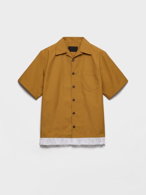 Prada Cotton blend fringed bowling shirt
