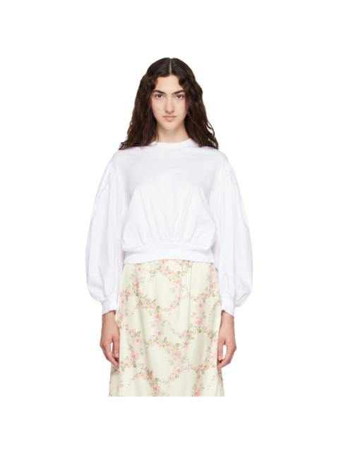 Simone Rocha White Puff Sleeve Balloon Top