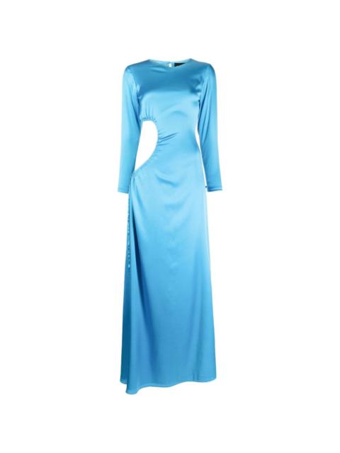 Striking silk maxi dress