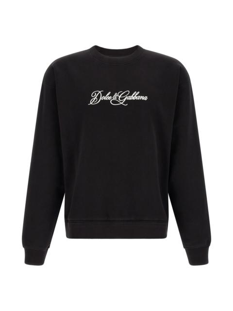 Dolce & Gabbana Logo Embroidery Sweatshirt