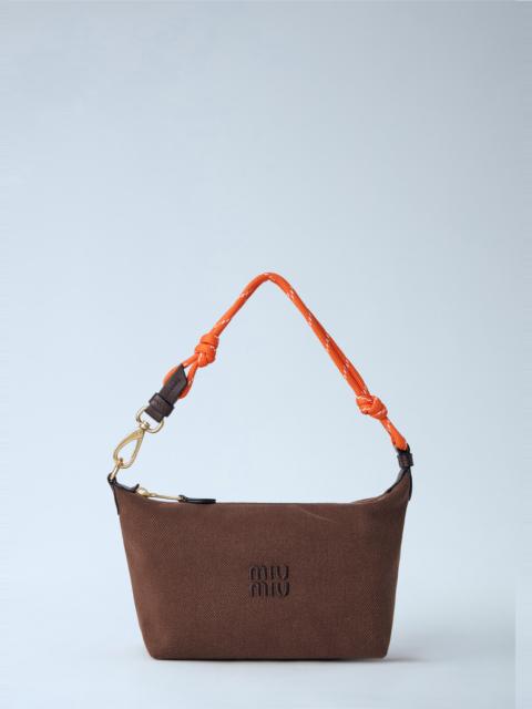 Miu Miu Gabardine Zip Handbag