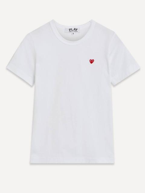 Comme des Garçons PLAY Short-Sleeve Heart Appliquéd T-Shirt