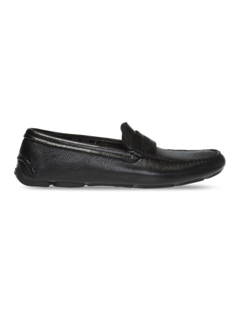 GIORGIO ARMANI Leather slip-on shoes