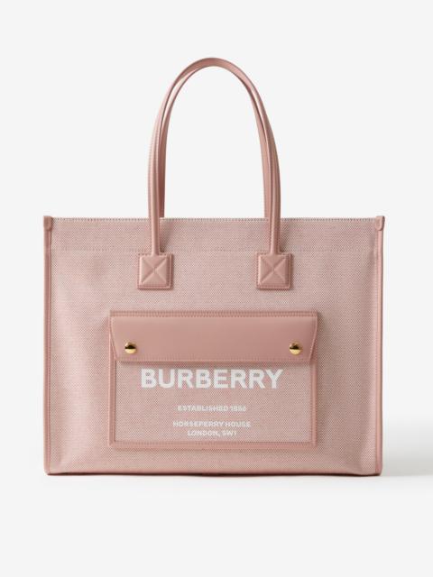 Burberry Two-tone Canvas and Leather Medium Freya Tote