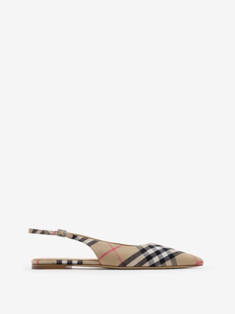 Burberry Check Dame Slingback Ballerinas​