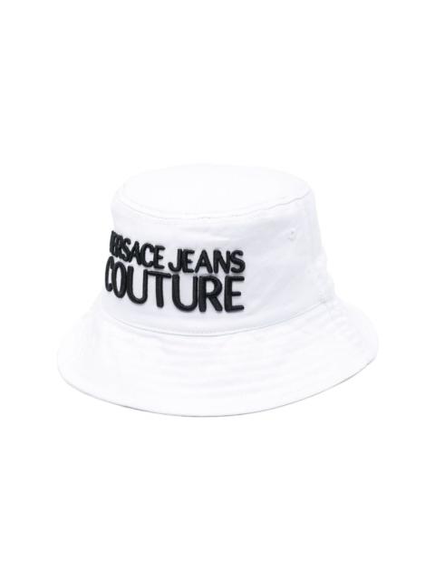 VERSACE JEANS COUTURE embroidered-logo cotton bucket hat
