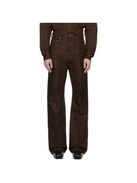 Brown Button-Fly Trousers