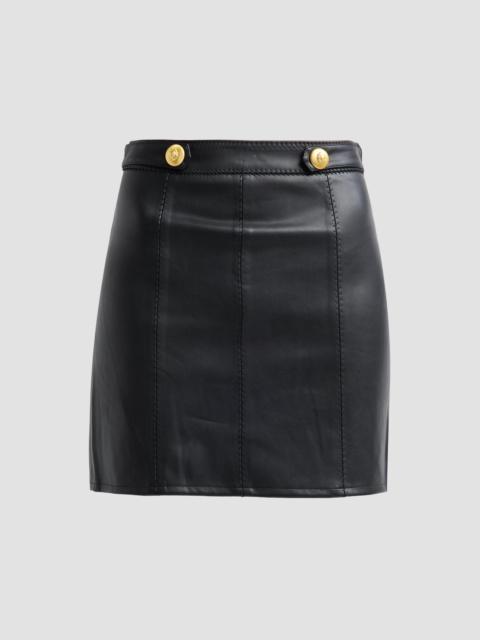 L'AGENCE Women's Arlena Faux-Leather Mini Skirt - Black