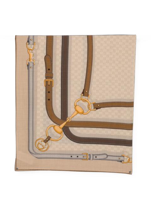 GUCCI Gucci Horsebit GG Supreme Scarf