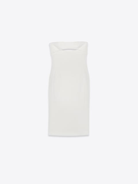 SAINT LAURENT cut-out midi dress in satin crepe