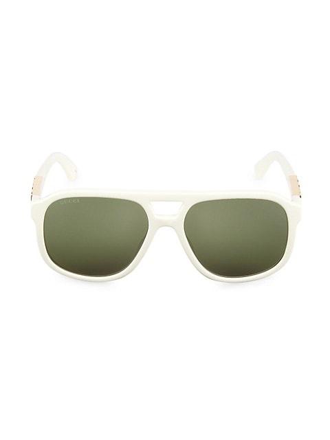 GUCCI Sign 58MM Pilot Sunglasses