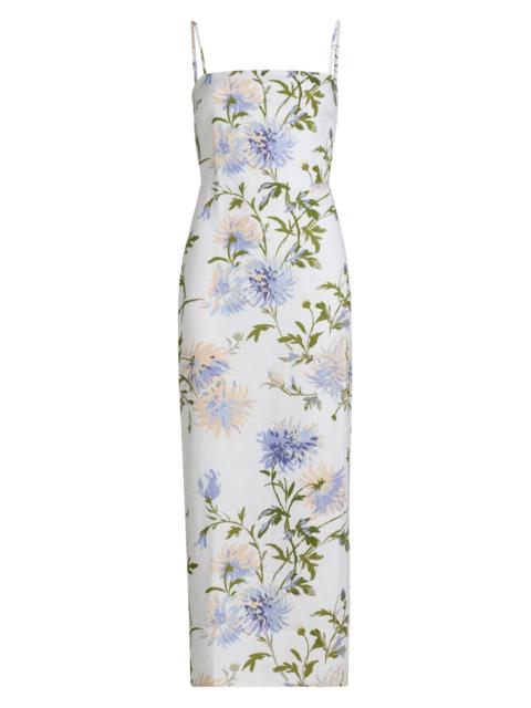 Reformation Women's Frankie Floral Linen Maxi Dress - Serenity
