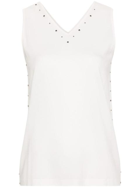 FABIANA FILIPPI studed V-neck crepe blouse