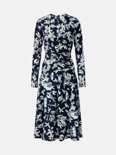 Erdem Floral ruched midi dress