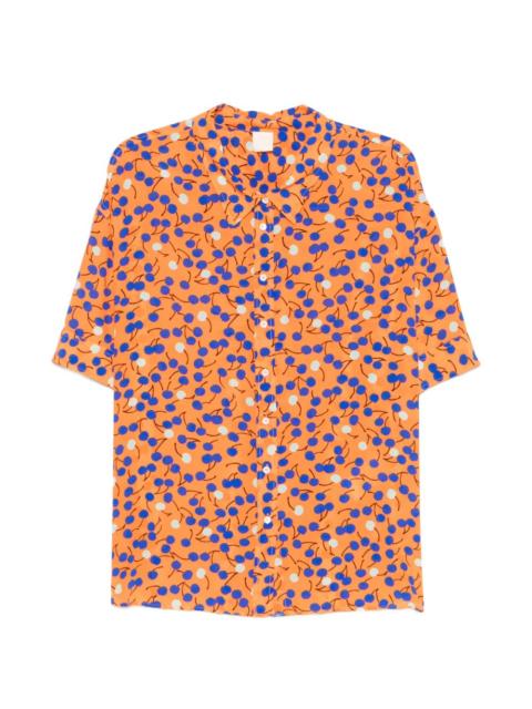 Aspesi cherry-print short-sleeve blouse