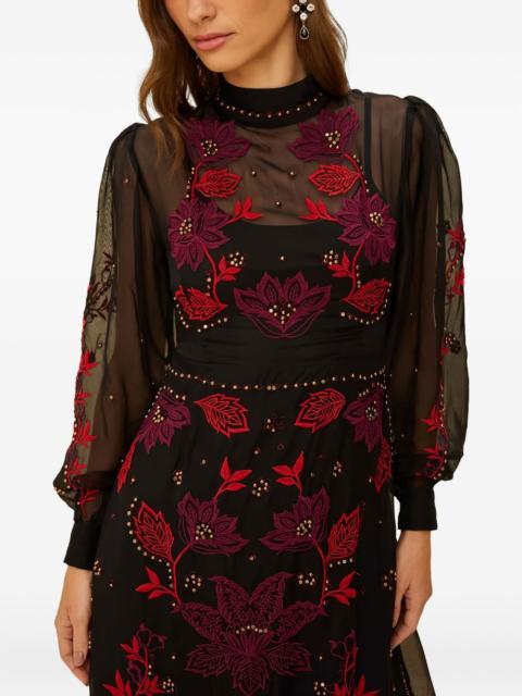 FARM RIO embroidered embellished dress
