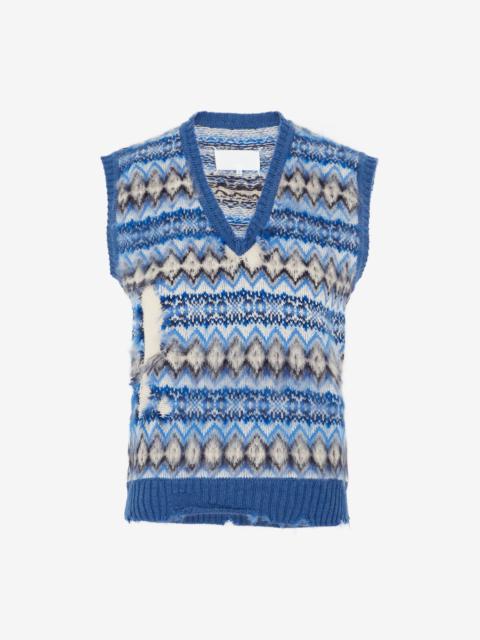 Maison Margiela Intarsia sleeveless sweater