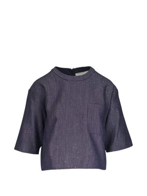 TWP zip-up blouse