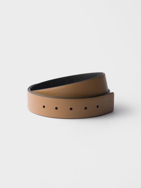 Prada Reversible Saffiano leather belt strap
