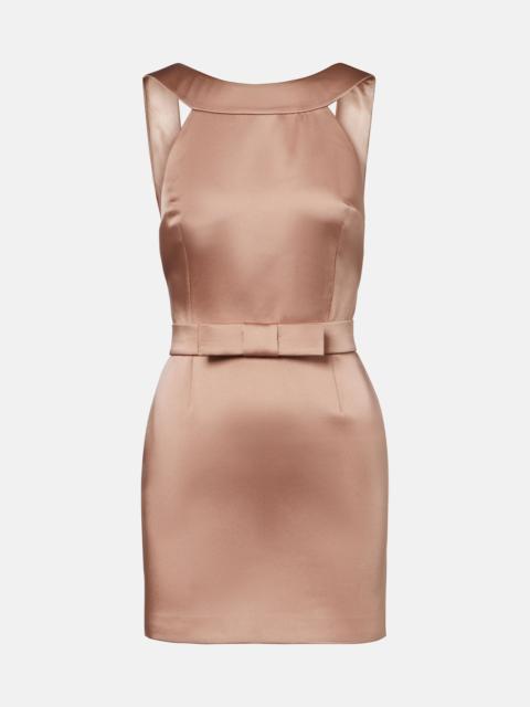 THE NEW ARRIVALS ILKYAZ OZEL Delphine bow-detail satin minidress