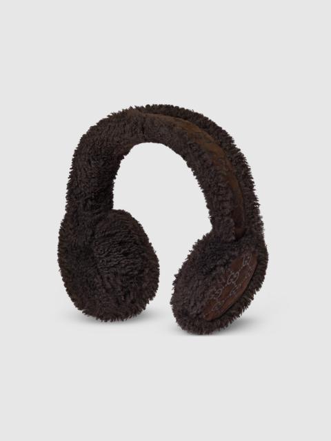 GUCCI GG suede and merino wool ear muffs