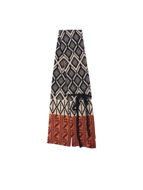 Dries Van Noten Geometric Patchwork Knit Scarf