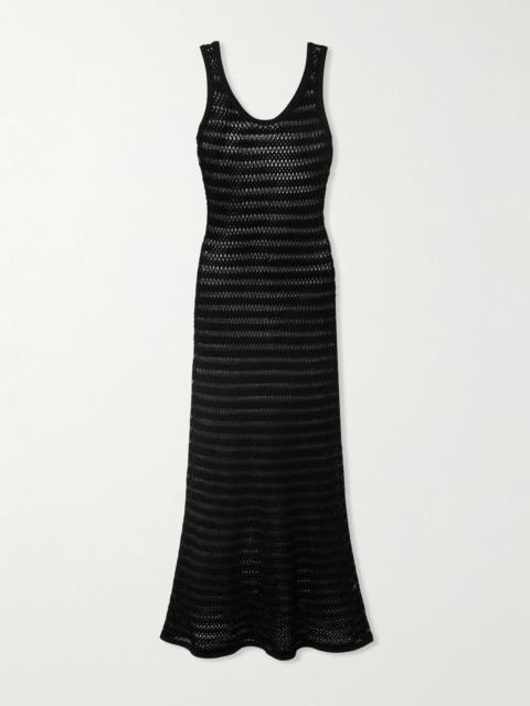 Alaïa Open-knit maxi dress Black