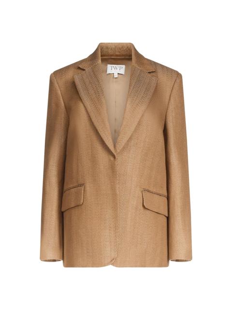 TWP Women's Jillian Herringbone Linen-Blend Blazer - Kelp