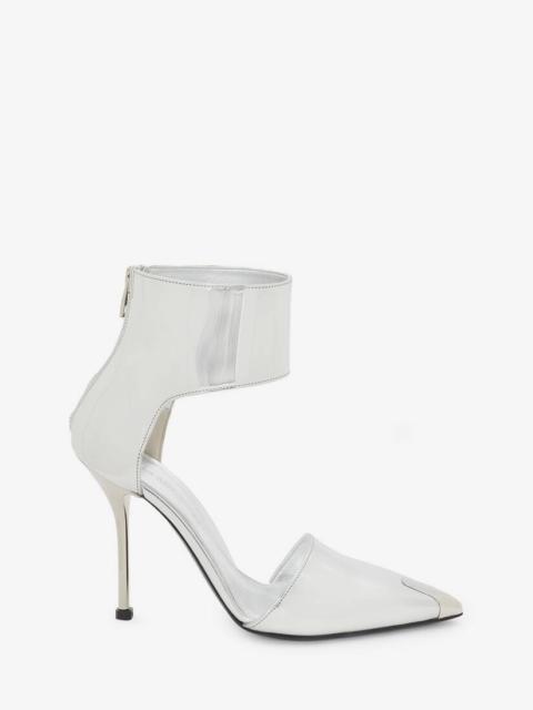 Alexander McQueen Women's Harness Punk Pump in Silver