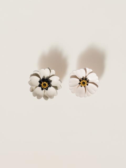 Miu Miu Metal and leather earrings