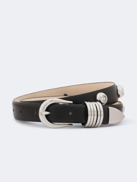 DÉHANCHE Hollyhock embellished leather belt
