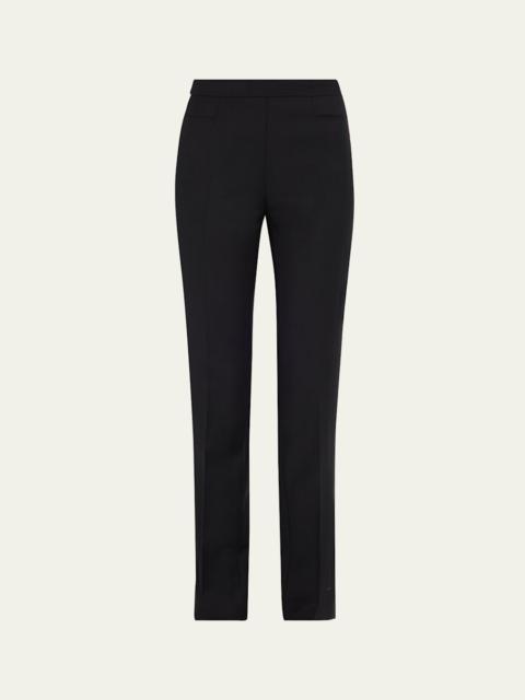 AKRIS Francoise Slim-Straight Pants, Black