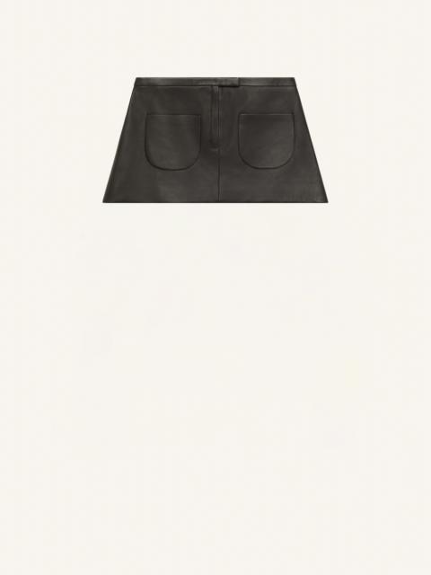 courrèges LEATHER POCKETS MINI SKIRT