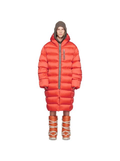 Rick Owens Orange Jumbo Gimp Coat